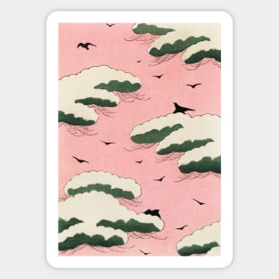 Pink Sky illustration Sticker